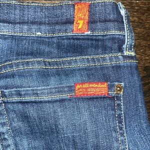 7 For All Mankind Dark Blue Skinny Jeans